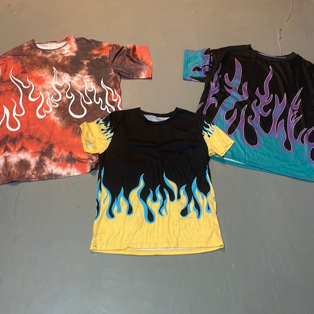 SHEIN Flame Tops